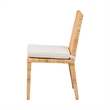 Kingfisher Lane Walnut Finished Wood and Rattan Dining Chair
