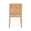 Kingfisher Lane Walnut Finished Wood and Rattan Dining Chair