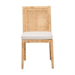 Kingfisher Lane Walnut Finished Wood and Rattan Dining Chair