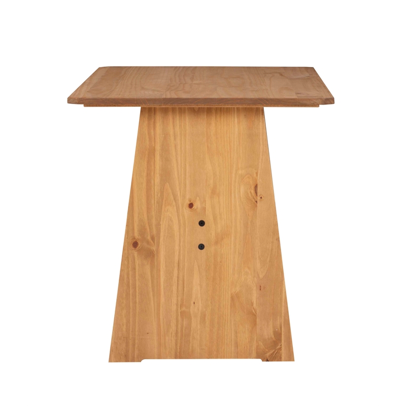 Kingfisher Lane Modern Pine Wood Corner Dining Nook Set in Natural