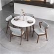 Kingfisher Lane Solid Wood Walnut Dining Room & Kitchen Table & Chairs Set for 4