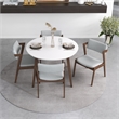 Kingfisher Lane Solid Wood Walnut Dining Room & Kitchen Table & Chairs Set for 4