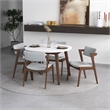 Kingfisher Lane Solid Wood Walnut Dining Room & Kitchen Table & Chairs Set for 4