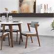 Kingfisher Lane Solid Wood Walnut Dining Room & Kitchen Table & Chairs Set for 4
