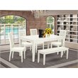 Kingfisher Lane 6-piece Wood Kitchen Table Set in Linen White
