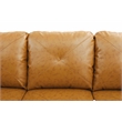 Kingfisher Lane L Shaped Ginger Couch with Ottoman(Pillows Included) Microfiber