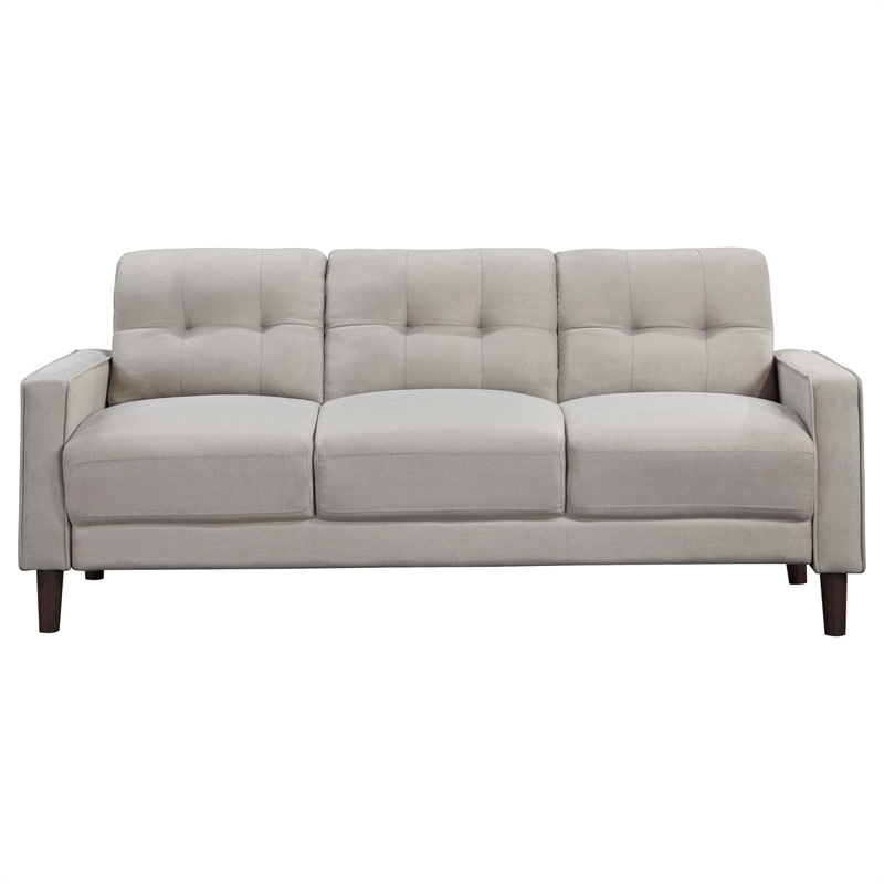 Kingfisher Lane 3-Piece Upholstered Fabric Sofa Set with Track Arms in Beige