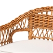 Kingfisher Lane 3-Piece Wood & Rattan Dining Nook Set in Brown
