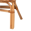 Kingfisher Lane 3-Piece Wood & Rattan Dining Nook Set in Brown