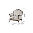 Kingfisher Lane Traditional Style 3PC button tufted Living Room Set in White