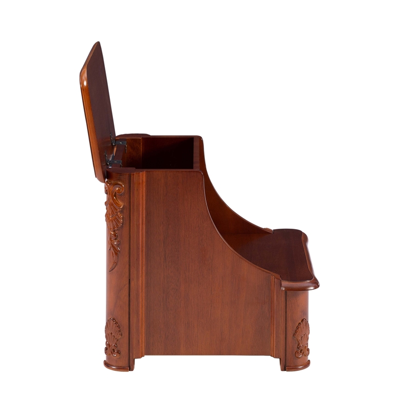 Kingfisher Lane Contemporary Wood Bed Steps with Storage in Brown