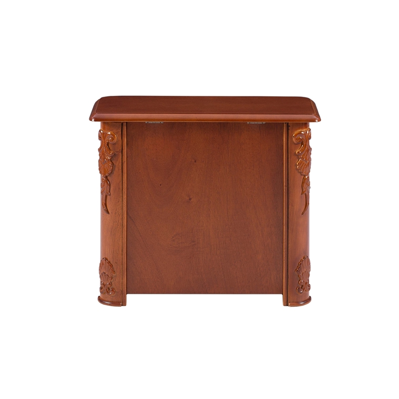 Kingfisher Lane Contemporary Wood Bed Steps with Storage in Brown