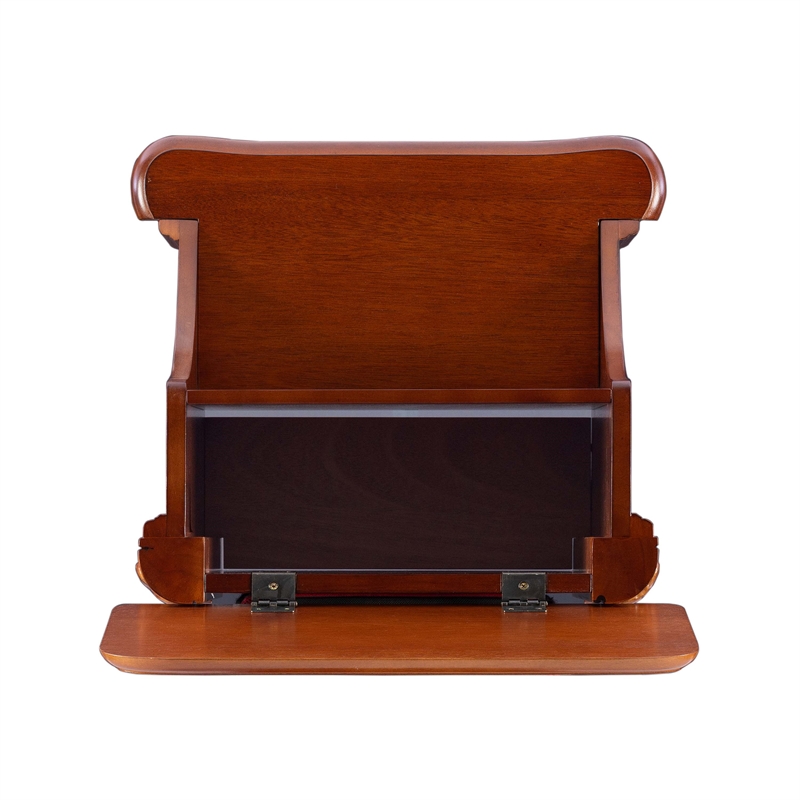 Kingfisher Lane Contemporary Wood Bed Steps with Storage in Brown