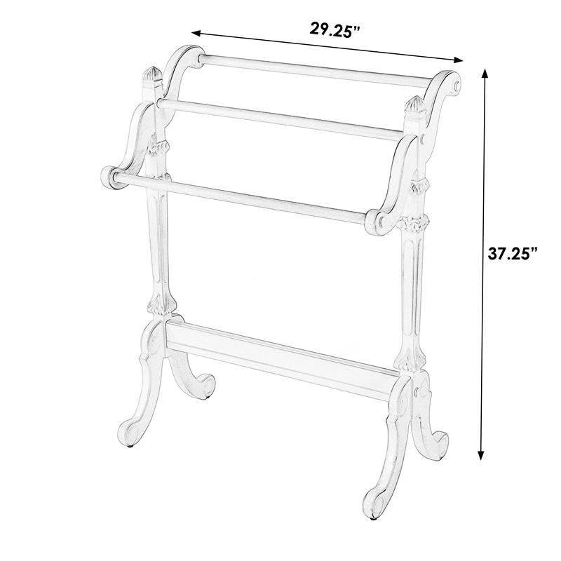 Kingfisher Lane Contemporary Wood Blanket / Quilt Rack - Cherry