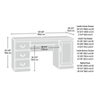 Kingfisher Lane Engineered Wood Computer Credenza in Classic Cherry
