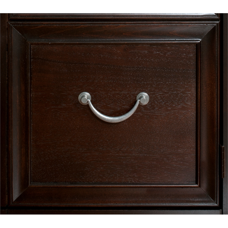 Kingfisher Lane Contemporary Double Pedestal Desk in Espresso