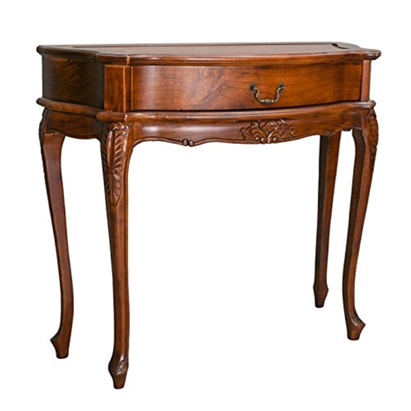 Kingfisher Lane Modern 1 Drawer Console Table in Walnut Stain