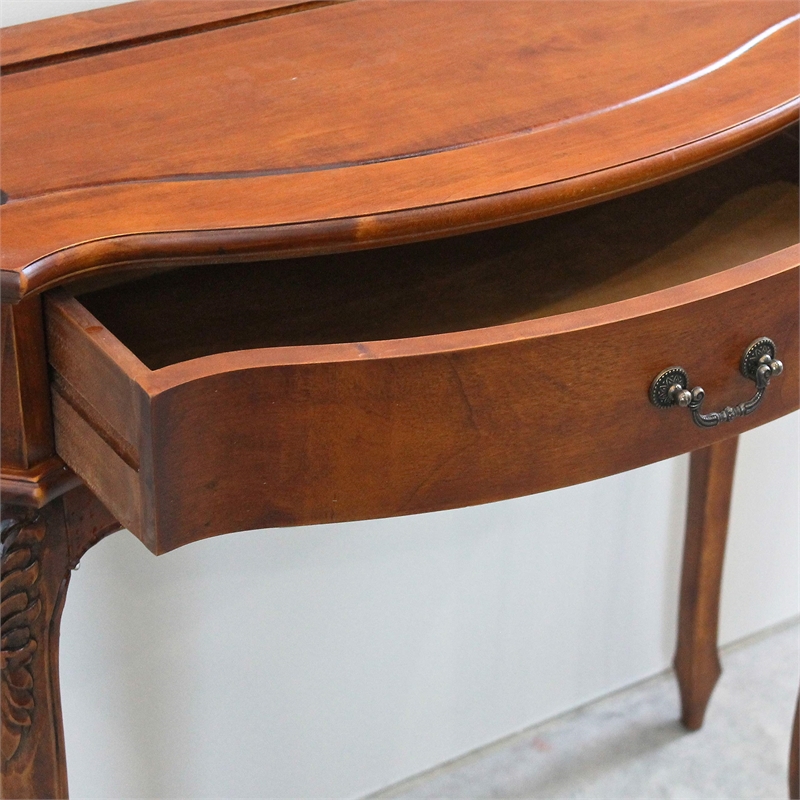 Kingfisher Lane Modern 1 Drawer Console Table in Walnut Stain