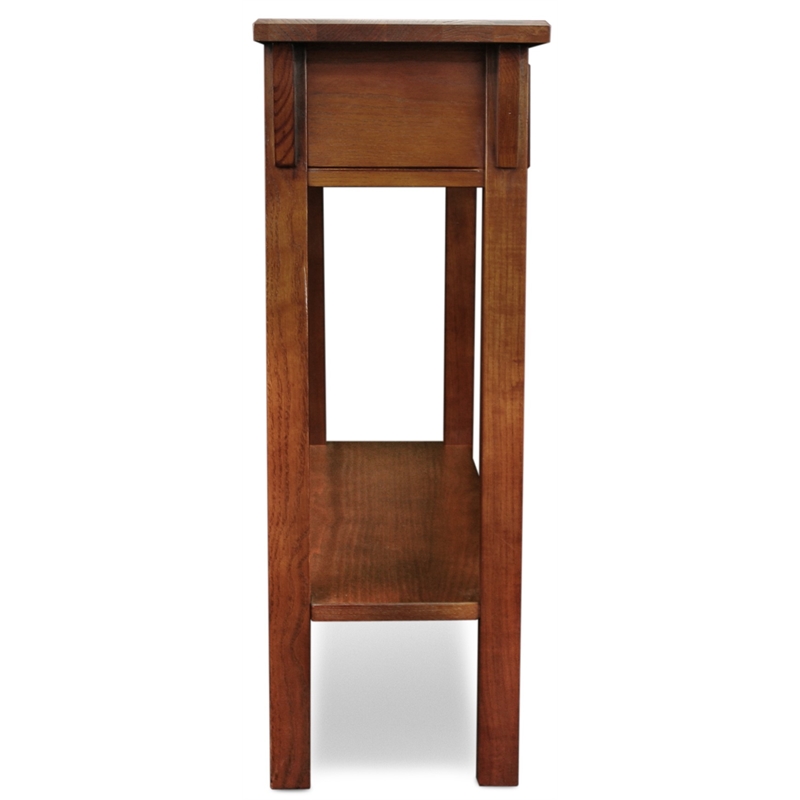 Kingfisher Lane Modern Wood Mission Console Table in Russet Oak