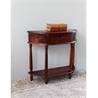 Kingfisher Lane Modern Half Moon Console Table in Walnut Stain