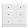 Kingfisher Lane Contemporary Three Drawer Chest in White Finish