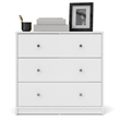 Kingfisher Lane Contemporary Three Drawer Chest in White Finish