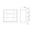 Kingfisher Lane Contemporary Three Drawer Chest in White Finish