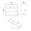 Kingfisher Lane Contemporary Three Drawer Chest in White Finish