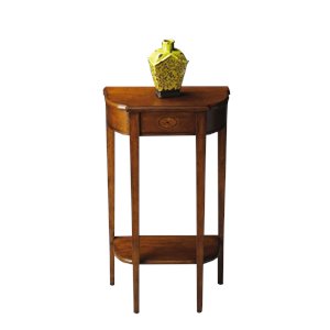 Kingfisher Lane Contemporary Console Table In Olive Ash Burl