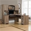 Kingfisher Lane Engineered Wood L-Shaped Computer Desk in Salt Oak