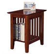 Kingfisher Lane Solid Wood Chair Side Contemporary Table in Walnut