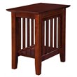 Kingfisher Lane Solid Wood Chair Side Contemporary Table in Walnut