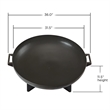 Kingfisher Lane Heat Resistant Powder Coated Steel Fire Bowl in Gray