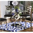 Kingfisher Lane Contemporary Glass Round Dining Table in Silver