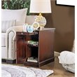 Kingfisher Lane Transitional Wood Storage End Table in Cherry