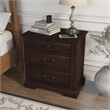 Kingfisher Lane Transitional Wood 3-Drawer Nightstand in Cherry