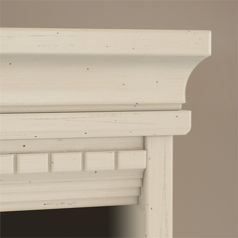 Kingfisher Lane 5 Shelf Bookcase in Antique White - Engineered Wood