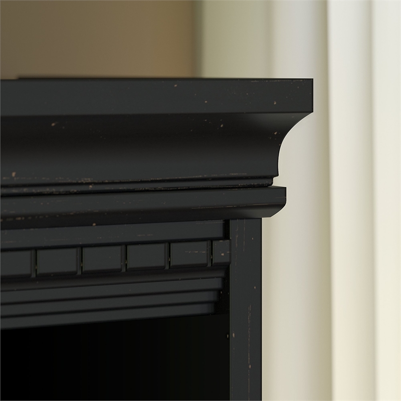 Kingfisher Lane 5 Shelf Bookcase in Antique Black - Engineered wood