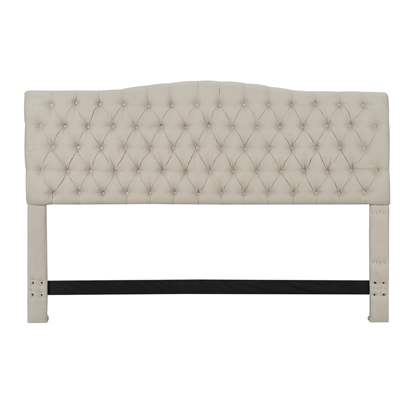 Kingfisher Lane Contemporary King Size Headboard Beige Weave
