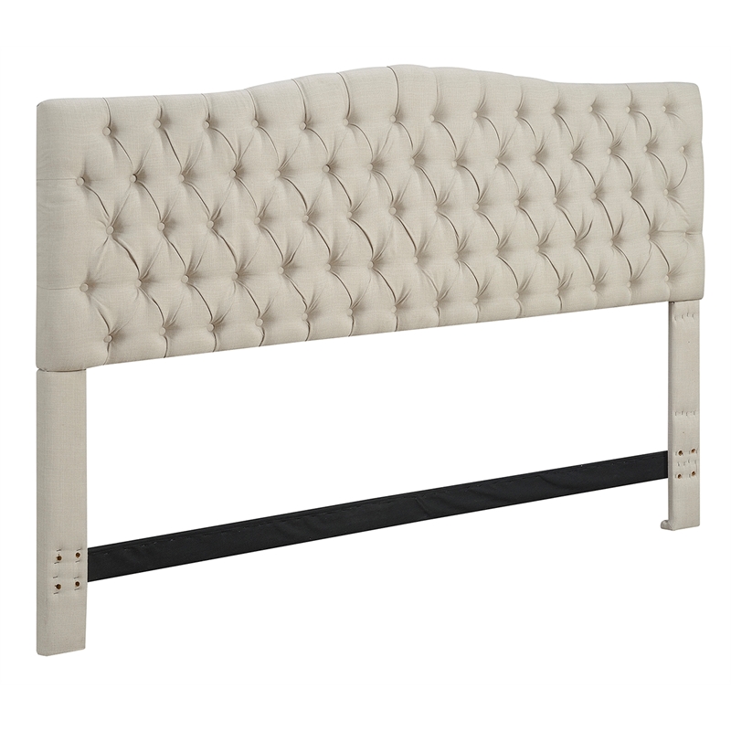 Kingfisher Lane Contemporary King Size Headboard Beige Weave