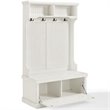 Kingfisher Lane Contemporary Wood Hall Tree in Distressed White