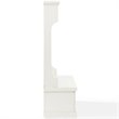 Kingfisher Lane Contemporary Wood Hall Tree in Distressed White
