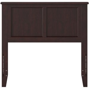 Kingfisher Lane Contemporary Twin Solid Wood Panel Headboard in Espresso