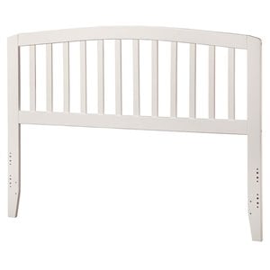 Kingfisher Lane Contemporary Mission-Inspired Queen Wood Headboard in White
