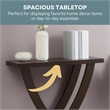 Kingfisher Lane Cross Step Console Table in Espresso Wood Finish
