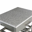 Kingfisher Lane Wood Kitchen Island Granite Top Wine Rack in Gray