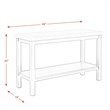 Kingfisher Lane Contemporary Marble Top Console Table in Espresso