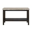Kingfisher Lane Contemporary Marble Top Console Table in Espresso