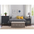 Kingfisher Lane Cottage Upholstered Storage Bench Weathered Ash