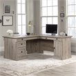 Kingfisher Lane Engineered Wood L-Shaped Computer Desk in Split Oak